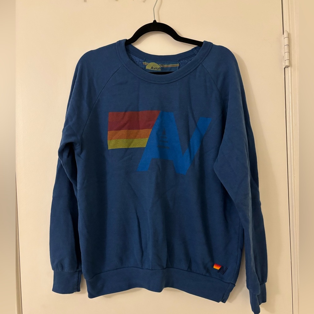 Aviator Nation Logo Crewneck - Dark Blue - Size M